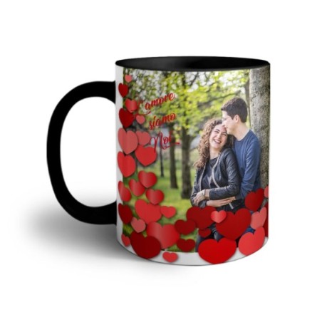 Tazza personalizzata con foto l'amore siamo noi ti amo Love
