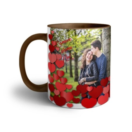 Tazza personalizzata con foto l'amore siamo noi ti amo Love