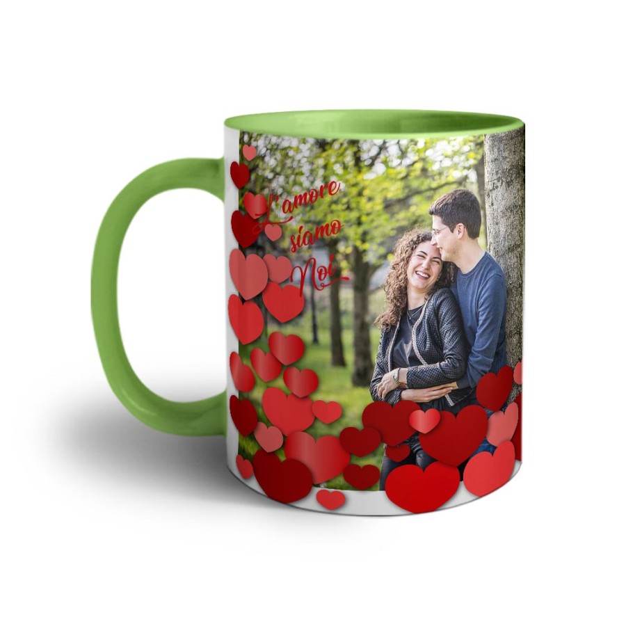Tazza personalizzata con foto l'amore siamo noi ti amo Love
