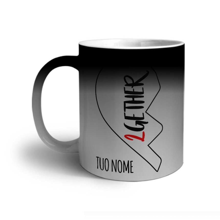 Tazza personalizzabile con nome 2gether mezzo cuore Love
