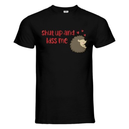 T-shirt uomo personalizzabile con nome riccio shut up and...