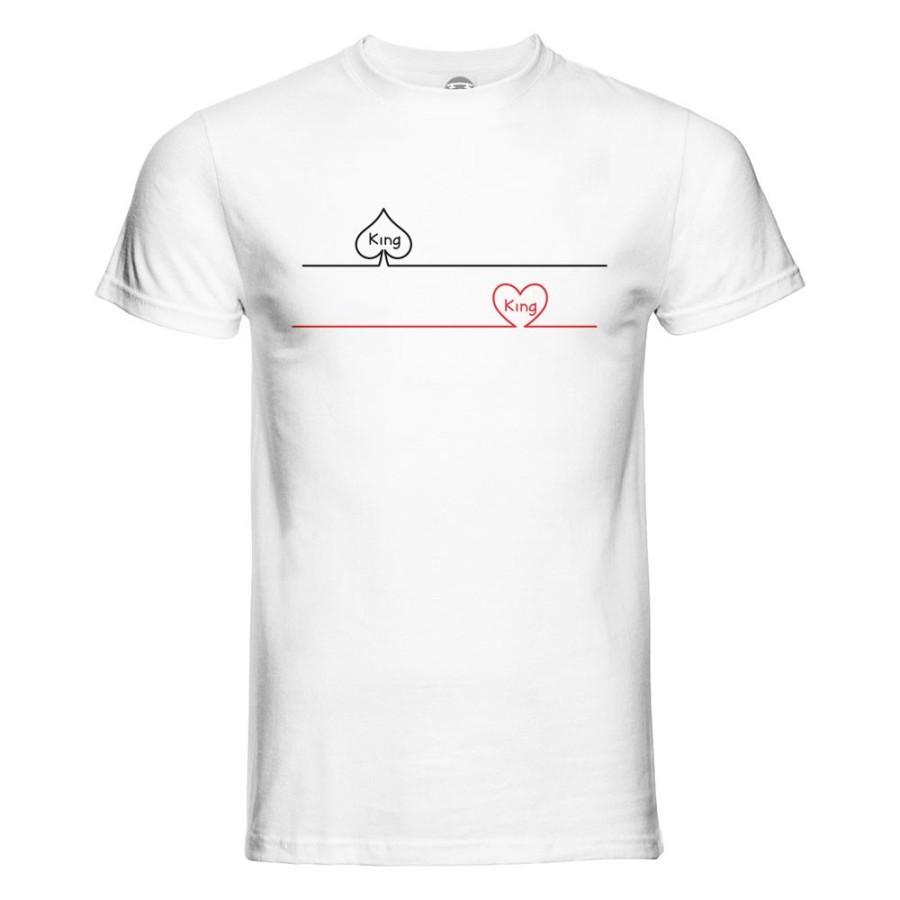 T-shirt uomo personalizzabile con nome king picche e cuori Love