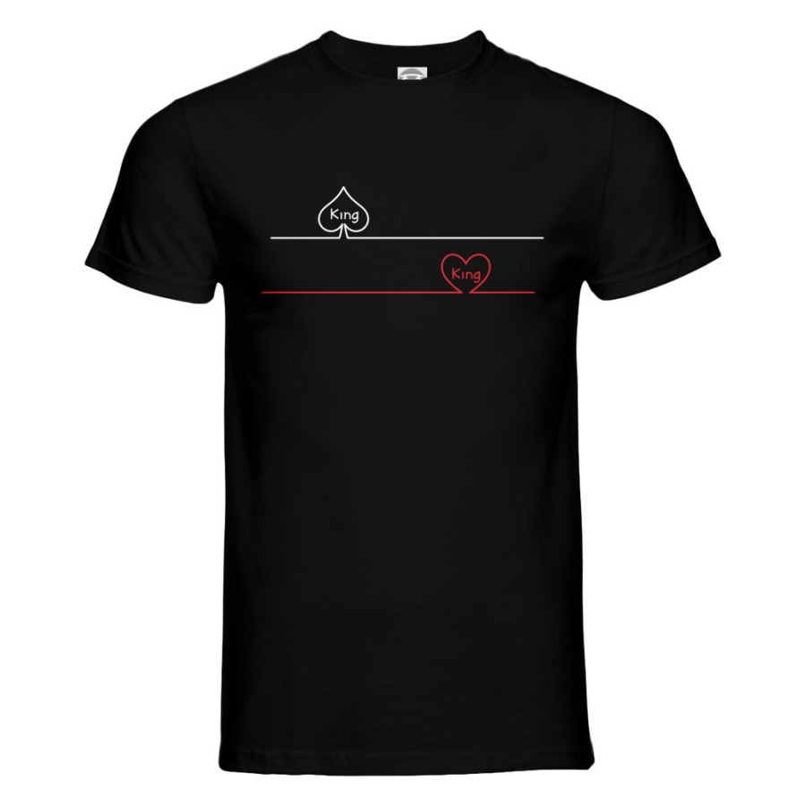 T-shirt uomo personalizzabile con nome king picche e cuori Love