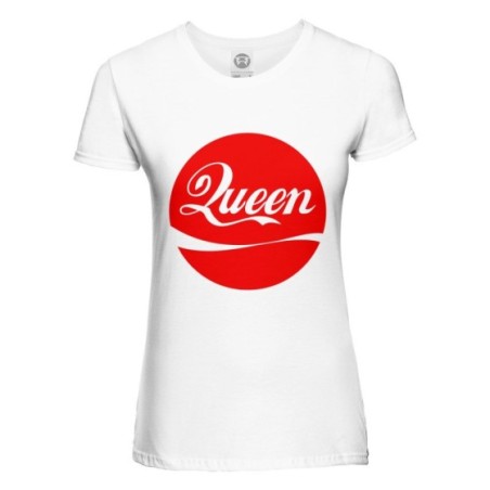 T-shirt donna personalizzabile con nome queen cola