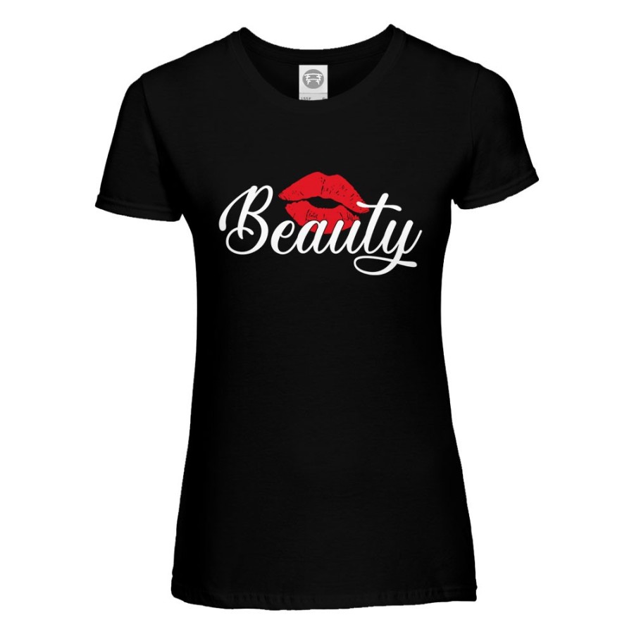T-shirt donna personalizzabile con nome beauty bacio Love