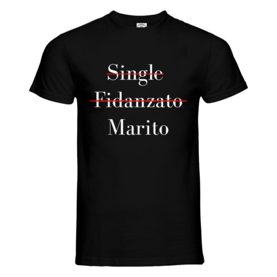 T-shirt uomo personalizzabile con nome single fidanzato marito Love