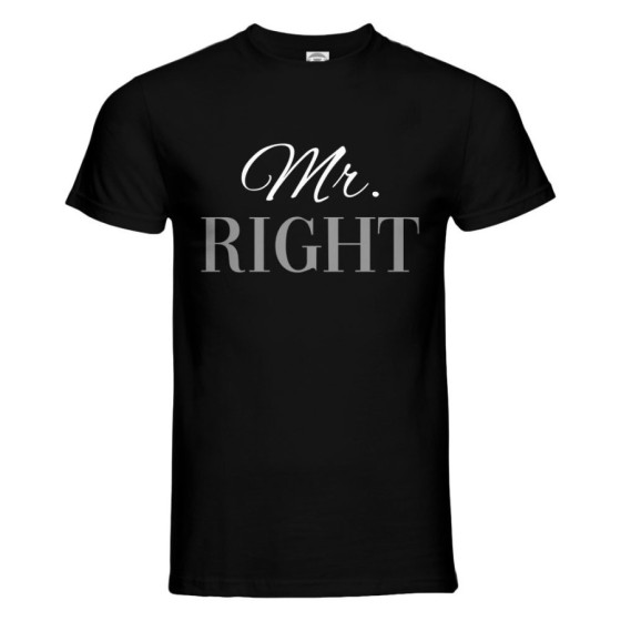 T-shirt uomo personalizzabile con nome mr right Love