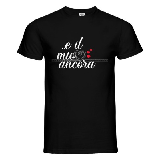 T-shirt uomo personalizzabile con nome e il mio ancora Love
