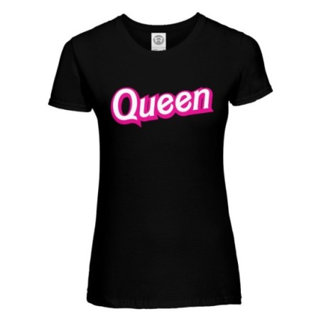 T-shirt donna personalizzabile con nome barbie queen