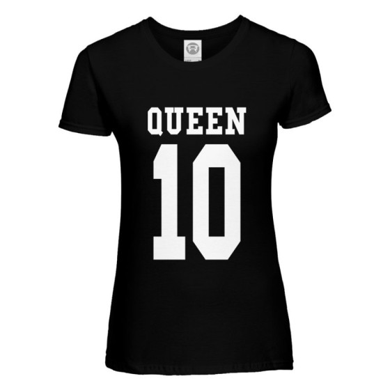 T-shirt donna personalizzata con nome e numero queen Love