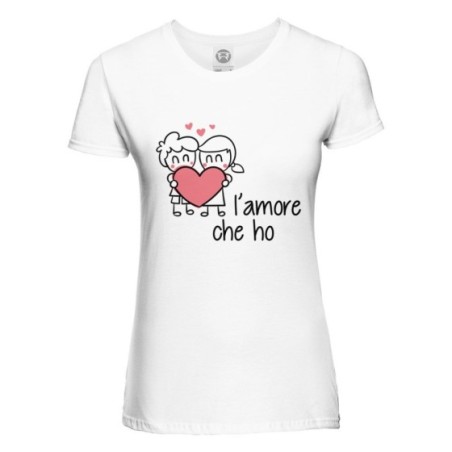 T-shirt donna personalizzabile con nome l'amore che ho...