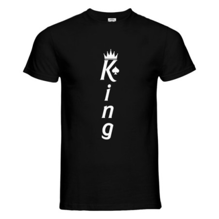T-shirt uomo personalizzabile con nome king verticale