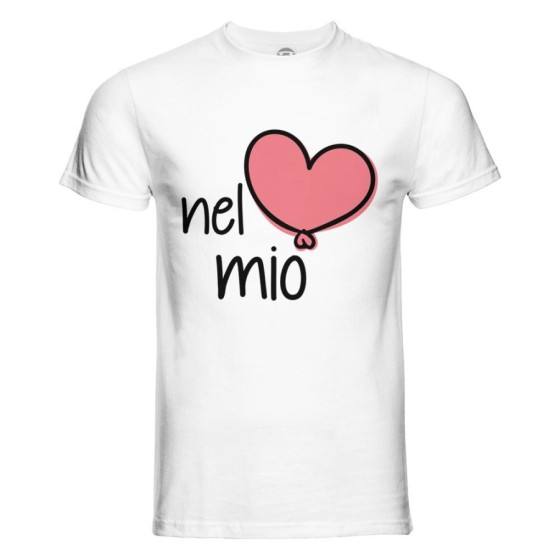 T-shirt uomo personalizzabile con nome nel mio cuore Love