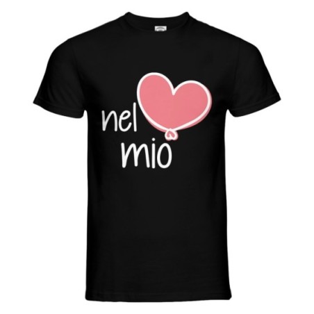 T-shirt uomo personalizzabile con nome nel mio cuore Love