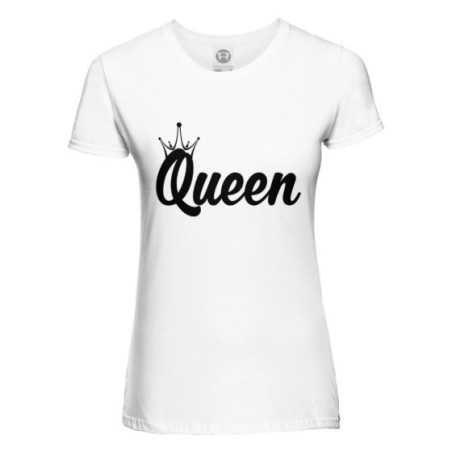 T-shirt donna personalizzabile con nome queen con corona Love