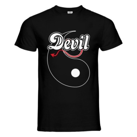 T-shirt uomo personalizzabile con nome yin devil