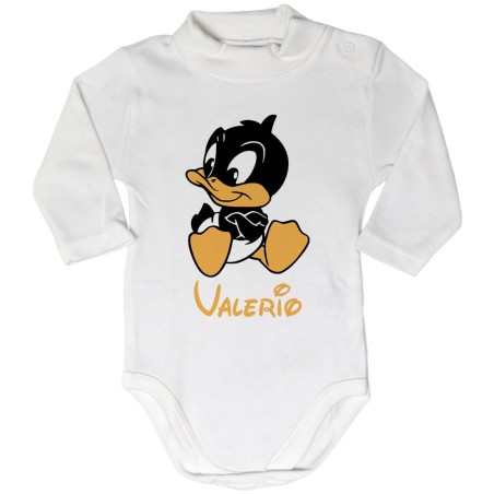 Body lupetto neonato personalizzato con nome baby duffy
