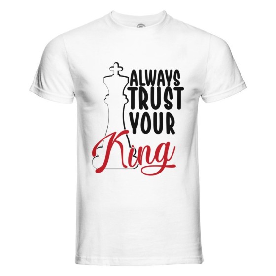 T-shirt uomo personalizzabile con nome always trust your king Love