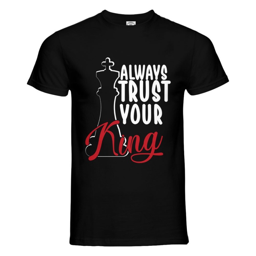 T-shirt uomo personalizzabile con nome always trust your king Love