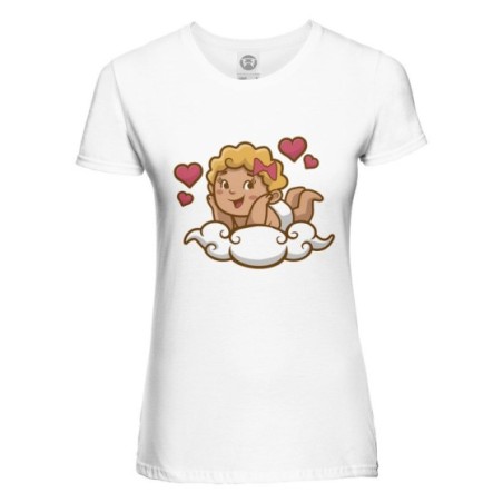 T-shirt donna personalizzabile con nome angioletto...