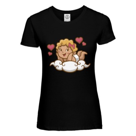 T-shirt donna personalizzabile con nome angioletto innamorato Love