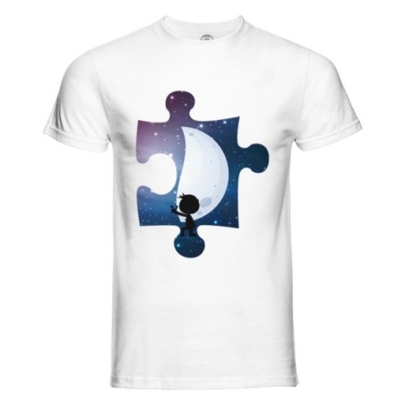 T-shirt uomo personalizzabile con nome puzzle uomo su...