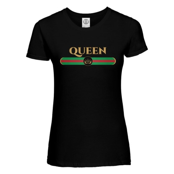 T-shirt donna personalizzabile con nome queen brand di lusso Love