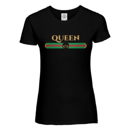 T-shirt donna personalizzabile con nome queen brand di lusso