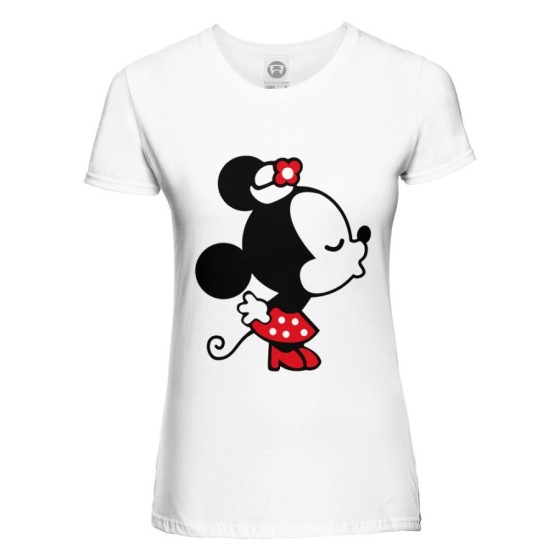 T-shirt donna personalizzabile con nome bacio di topolina Love