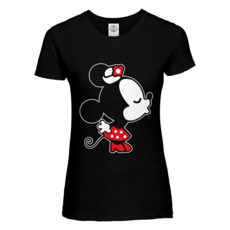 T-shirt donna personalizzabile con nome bacio di topolina Love