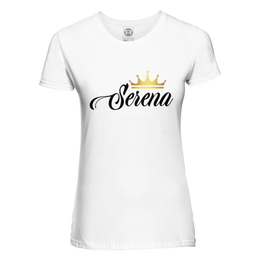 T-shirt donna personalizzata con nome e corona q Love