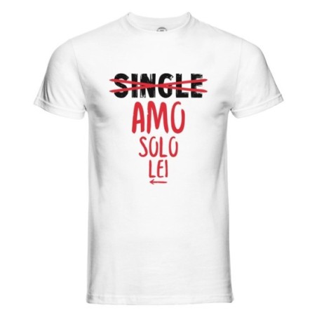 T-shirt uomo personalizzabile con nome single amo solo lei