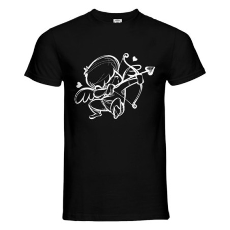 T-shirt uomo personalizzabile con nome cupido stilizzato
