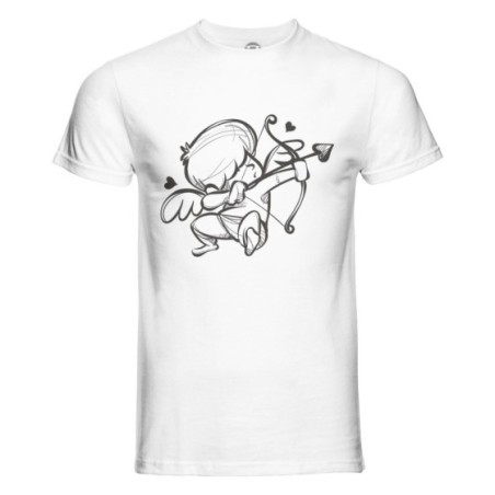 T-shirt uomo personalizzabile con nome cupido stilizzato Love