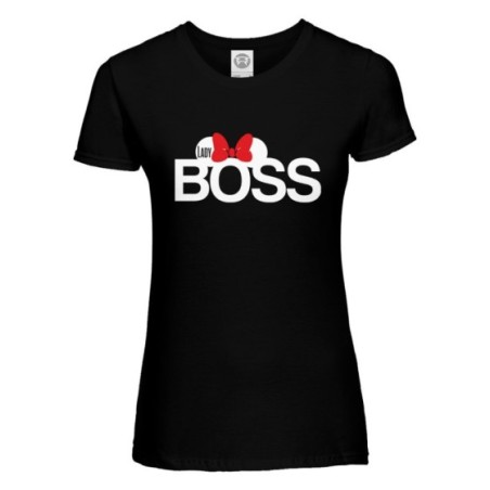 T-shirt donna personalizzabile con nome lady boss