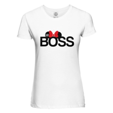T-shirt donna personalizzabile con nome lady boss Love