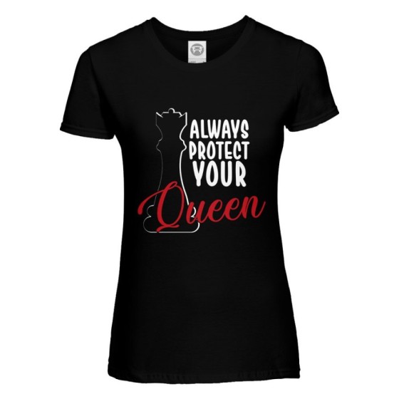 T-shirt donna personalizzabile con nome always protect your queen Love