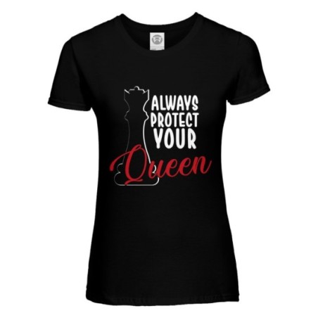T-shirt donna personalizzabile con nome always protect...
