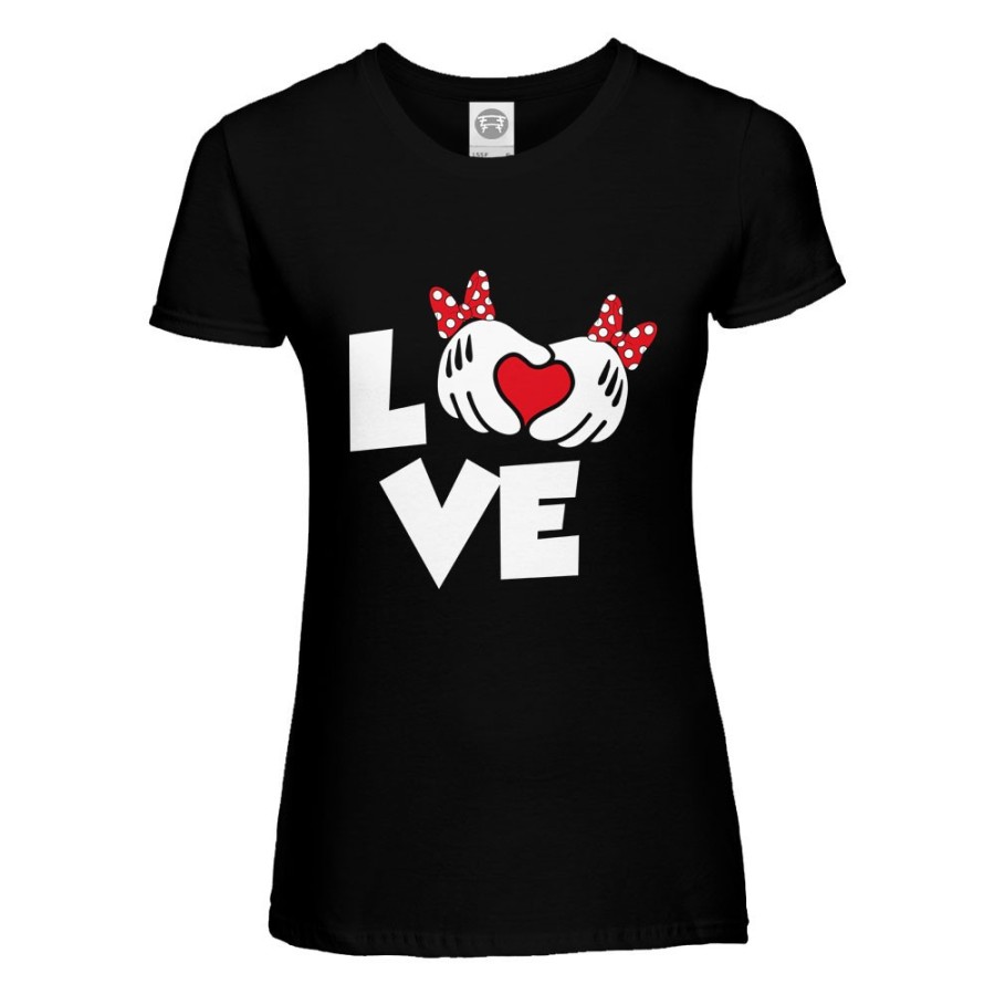 T-shirt donna personalizzabile con nome love con fiocco Love