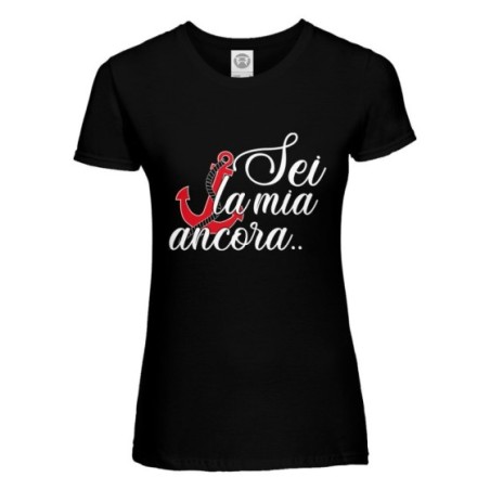 T-shirt donna personalizzabile con nome sei la mia ancora Love