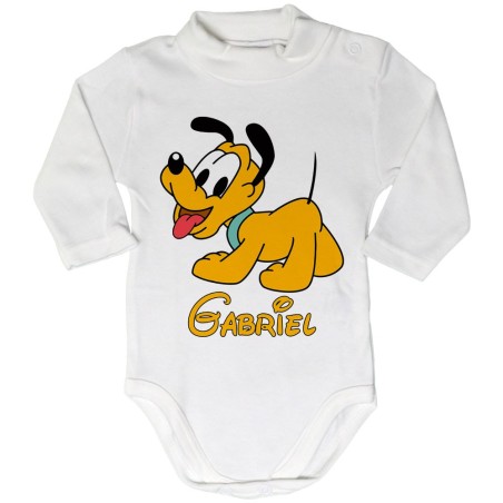 Body lupetto neonato personalizzato con nome baby pluto