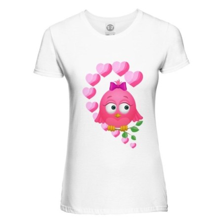 T-shirt donna personalizzabile con nome gufetta innamorata Love