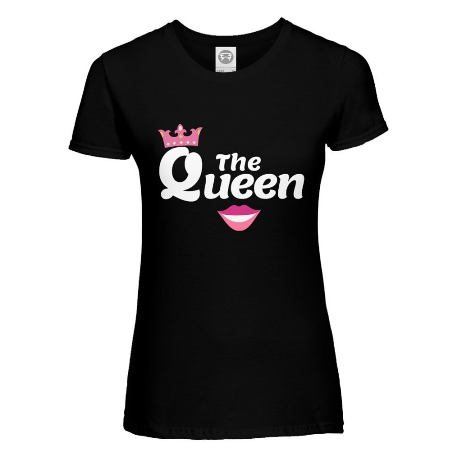 T-shirt donna personalizzabile con nome the queen smile Love