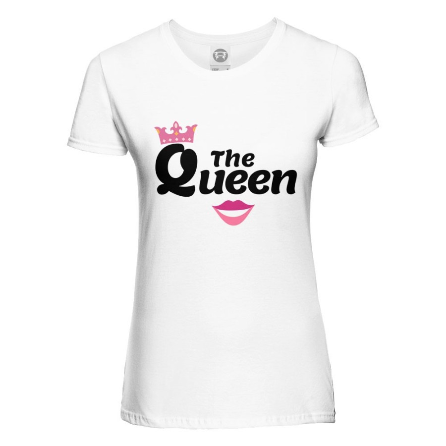 T-shirt donna personalizzabile con nome the queen smile Love