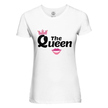 T-shirt donna personalizzabile con nome the queen smile Love