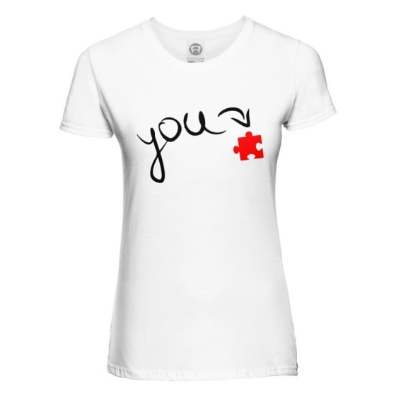 T-shirt donna personalizzabile con nome u're my heart Love