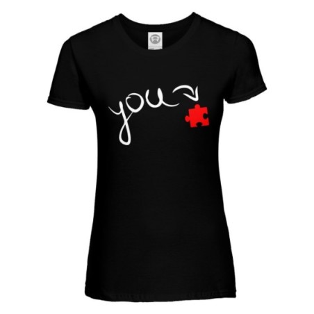 T-shirt donna personalizzabile con nome u're my heart Love
