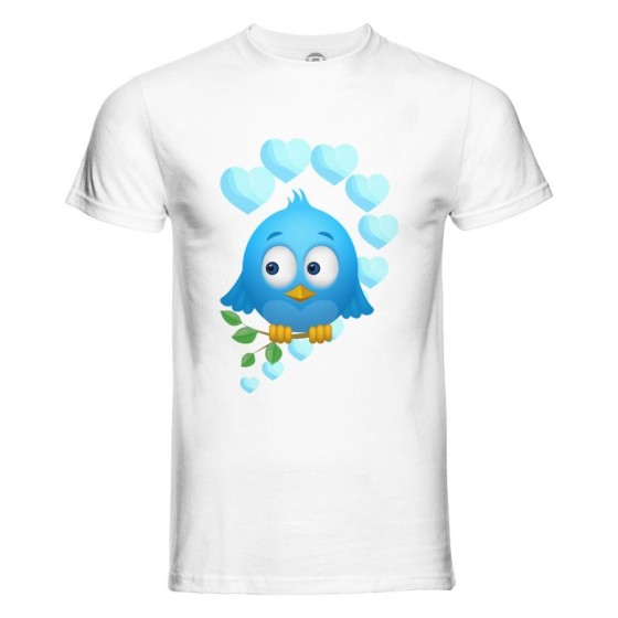 T-shirt uomo personalizzabile con nome gufetto innamorato Love