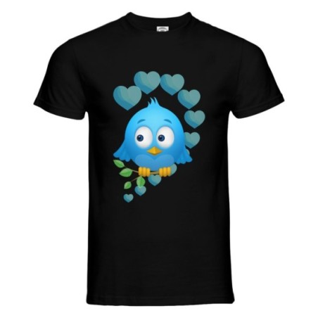 T-shirt uomo personalizzabile con nome gufetto innamorato Love