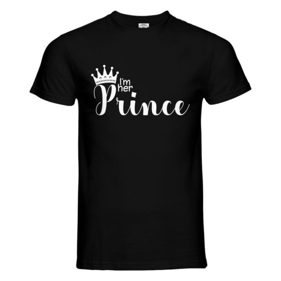 T-shirt uomo personalizzabile con nome i'm her prince Love